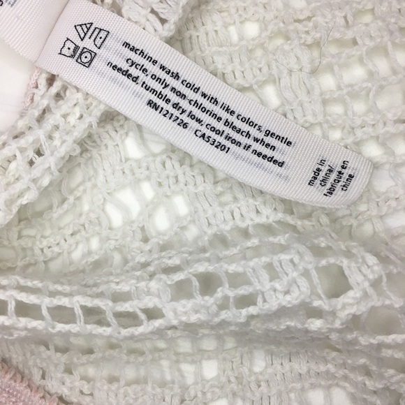 Bethany Mota• crochet lace open loose knit lightweight summer sweater• Large - Picture 5 of 8